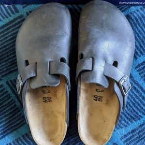 Birkenstock Boston 40R Black Oiled Leather Clog